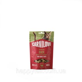 Хрусткі ласощі для котів Carnilove Crunchy Snack Duck з качкою та малиною — беззернові снеки 50 г