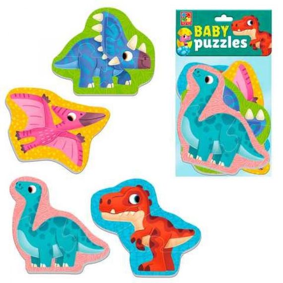 Пазлы мягкие Vladi Toys Динозаврики VT1106-93 4 шт