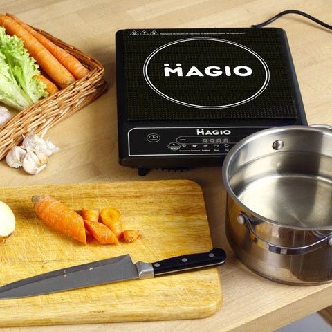 Настільна плита індукційна електрична MAGIO MG-441 1350 Вт, сенсорні електроплити, індукційна плита | Зображення 4