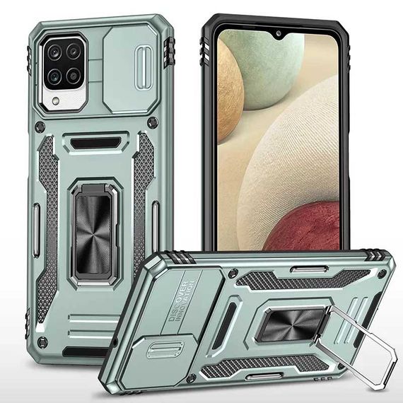 Ударостійкий чохол Camshield Army Ring для Samsung Galaxy M53 5G Силікон, Зеленый / Light Green