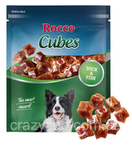 Лакомство для собак Rocco Cubes кубики с уткой и рыбой 150 г 006836 ЦЕНА ЗА 1 КГ