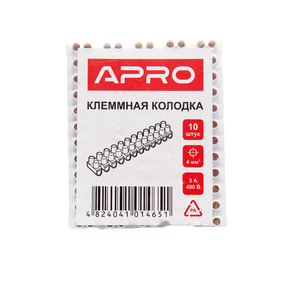 Клемна колодка 4мм² 3А APRO