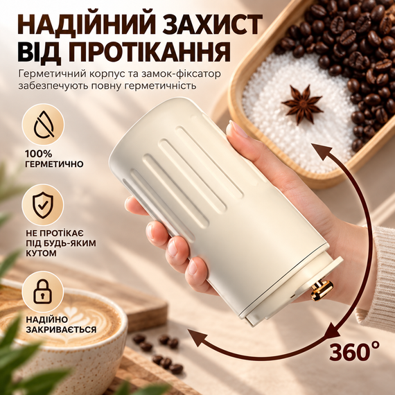 Термокухоль 450 мл кремовий з LED-дисплеєм температури, внутрішня колба з нержавіючої сталі 316 | Зображення 4