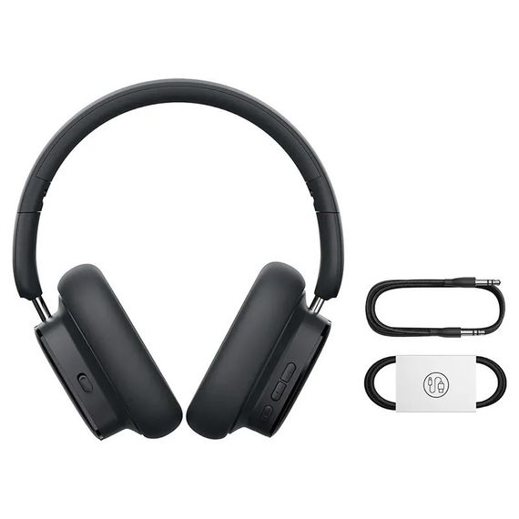 Накладные беспроводные наушники Baseus Bowie H1i Noise-Cancellation (A00050402) Cluster Black | Зображення 4