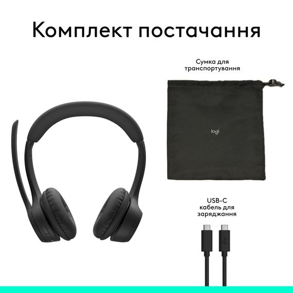 Навушники Logitech Zone 305 for Business Bluetooth Black (981-001458) | Зображення 6