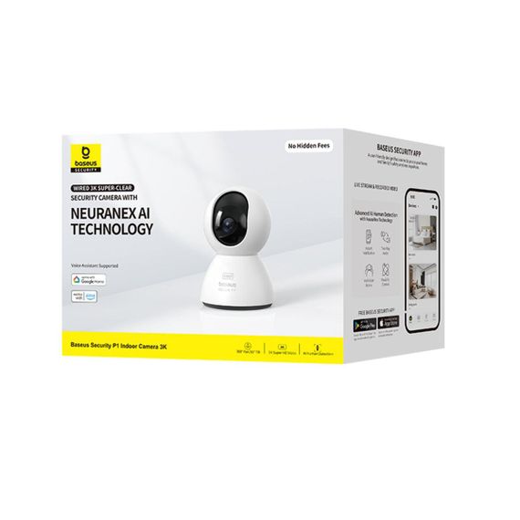 IP-камера відеоспостереження Baseus Security P1 Indoor Camera 3K White EU | Зображення 1