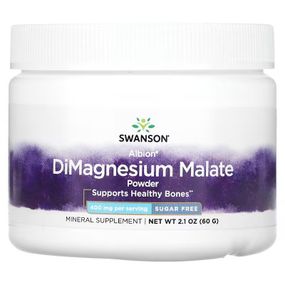 Димагній малат порошок Swanson DiMagnesium Malate Powder 400 mg 60 g