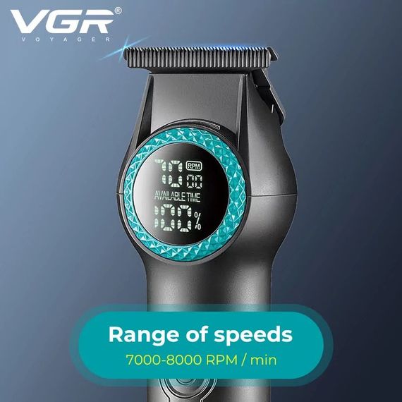 Тример VGR V-990, 3 насадки, Багатофункціональна акумуляторна машинка для стрижки, VGR машинка | Зображення 5