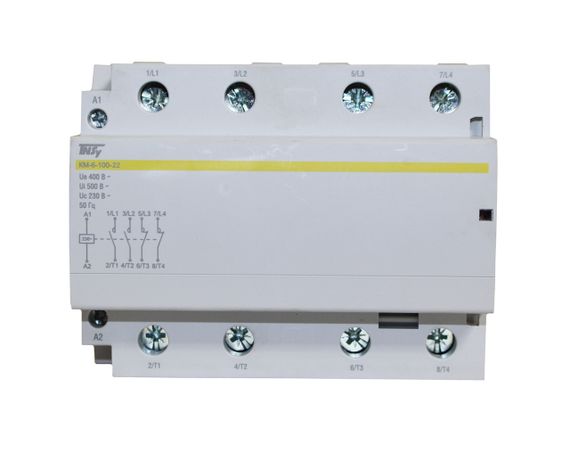 Контактор модульний КМ-6-100-22 100А 230AC 2NO+2NC 4р 6мод Ny95506308 | Зображення 1