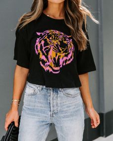 Футболка жіноча з принтом повсякденна XL Чорний