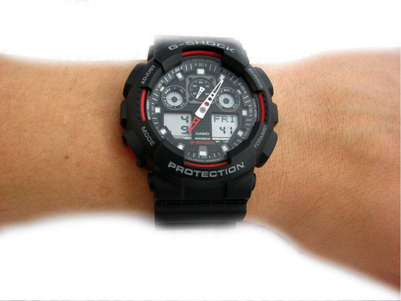 Годинники чоловічі удароміцні оригінальні наручні Японія Casio G-Shock GA-100-1A4ER з полімерним ремінцем | Зображення 6
