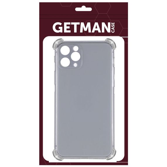 TPU чохол GETMAN Ease logo посилені кути для Apple iPhone 11 Pro Max (6.5") Серый (прозрачный) | Зображення 1