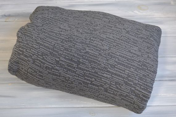 Жаккардовый чехол на угловой диван Rain без юбки темно-серый | Зображення 1