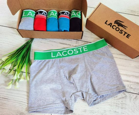 Чоловічі Труси боксери Lacoste труси Лакоста — 7 кольорів на вибір L | Зображення 3