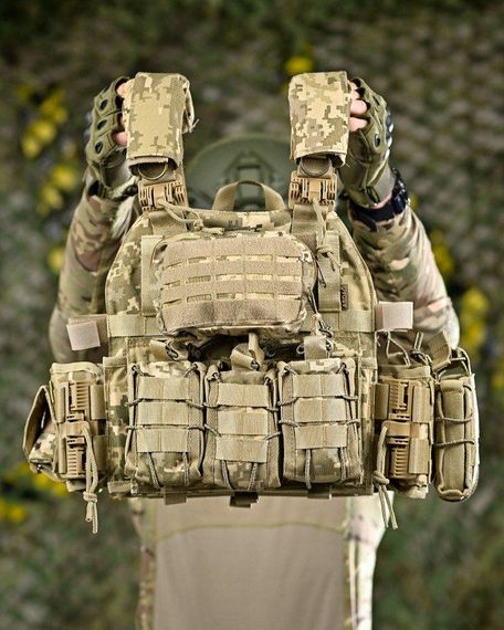 Тактическая плитоноска быстрый сброс  ASDAG  Пиксель ВСУ   ВТ6565 | Зображення 1