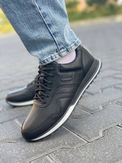 кросівки демісезонні натуральна шкіра преміум Clubshoes колір чорний / білий | Зображення 5