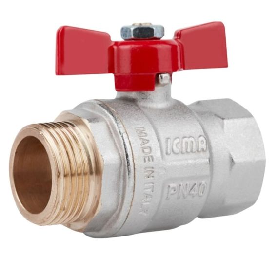 Кран кульовий Icma 1" прямий №351 (87351AF11)