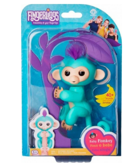 Мавпа інтерактивна на палець Happy Monkey Fingerlings quality рожева | Зображення 7