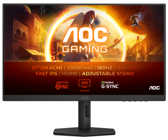 Монiтор 27" AOC Q27G4XF Black/Grey