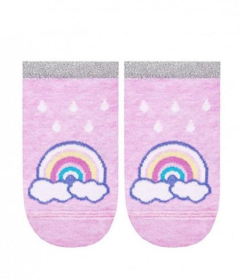 Носки Active 17С-63СП-328 ультракороткие CONTE KIDS, с рисунком р12, Розовый