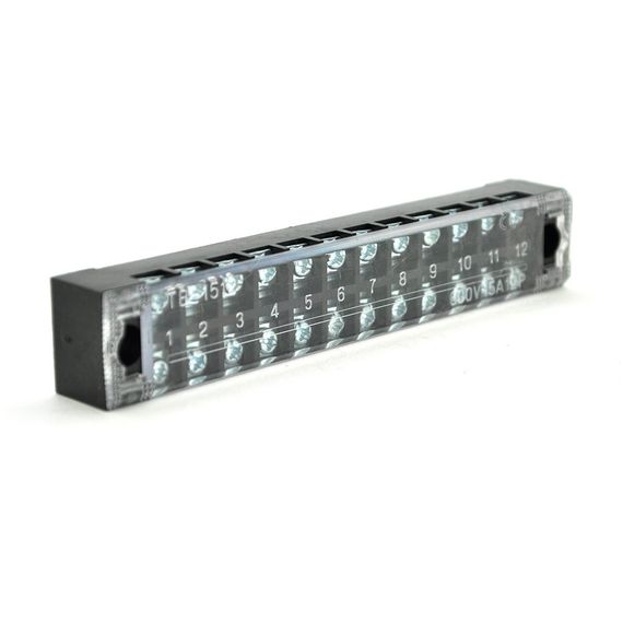 Клемна колодка 12-розрядна TB-1512 15A/600V, переріз дроту 0, 5-1, 5мм2, 50 шт в упаковці, ціна за штуку