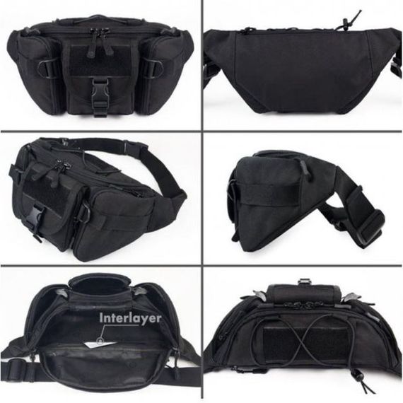 Якісна тактична сумка через плече, поясна дорожня міська чоловіча бананка – барсетка | Зображення 2