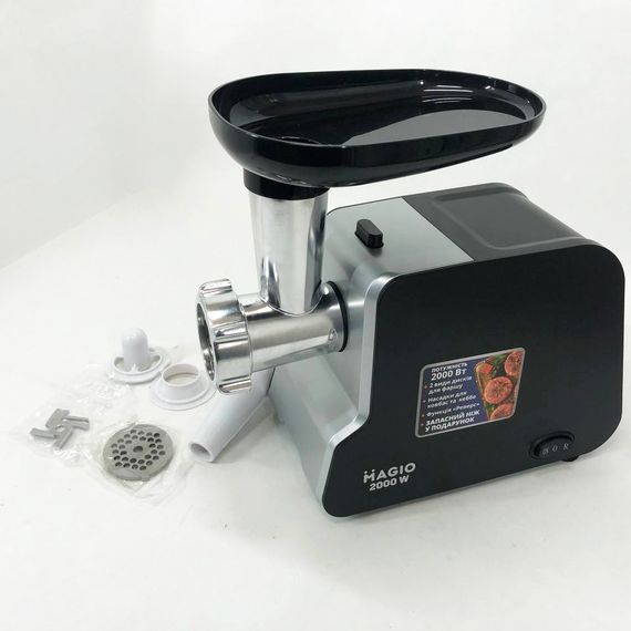 Мощная мясорубка электрическая для дома Magio MG-268 N 2000 Вт, Мясорубки с реверсом HS-31 | Зображення 8