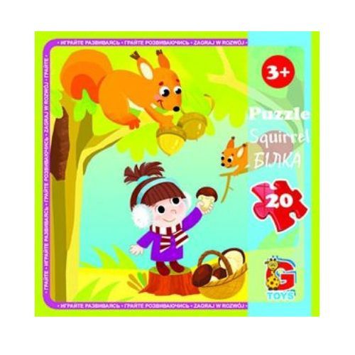 Пазли Лісові мешканці. Білка LR06 G-Toys 20 елементів (4824687638167)
