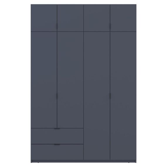 Шкаф распашной с антресолью Doros Лукас 160х50х240 см Графит (DRS-011194) | Зображення 1