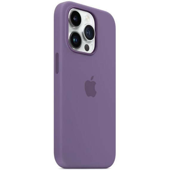 Чехол Silicone case (AAA) full with Magsafe для Apple iPhone 14 Pro (6.1") Фиолетовый / Iris | Зображення 1