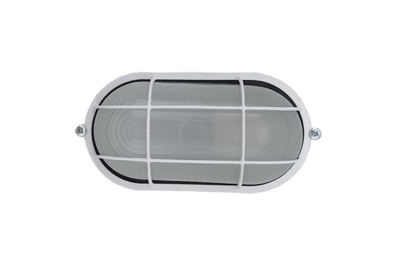 Светильник НПП1402 60W E27 IP65 овал белый с решеткой Ny95000575 | Зображення 1