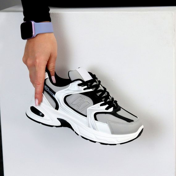 Повсякденні модельні сірі зимові кросівки доступна ціна | Зображення 4