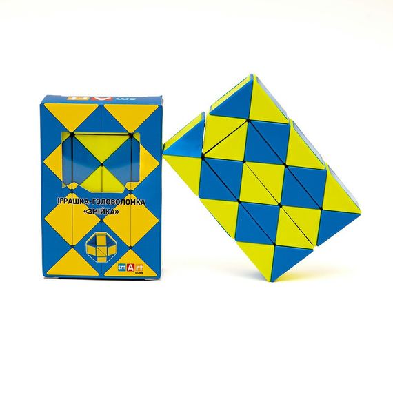Головоломка Умный кубик "Змейка сине-желтая" SCU024 (Smart Cube Twisty Puzzle Snake "Ukraine") | Зображення 2
