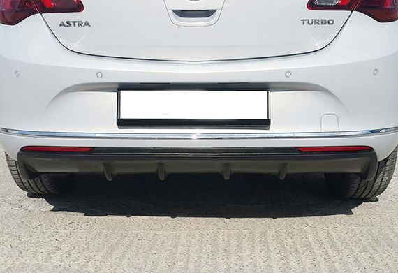 Задній дифузор DPT (HB, чорний глянець) для Opel Astra J 2009-2015 рр