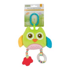 Багатофункціональна мяка іграшка-прорізувач Сова Baby Team 8533 Салатовий shop (2000902825297)