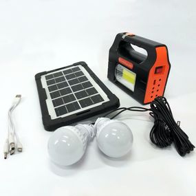 Фонарь портативный на солнечной батарее JA-2007 солнечная зарядная станция + 2 лампочки. FC-271 Цвет: