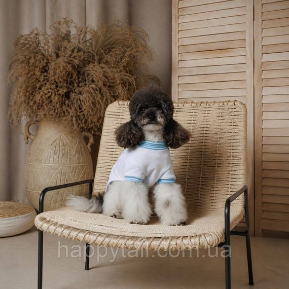 Футболка поло для собак Pet Fashion Polo белая летняя хлопковая Размер M | Зображення 2