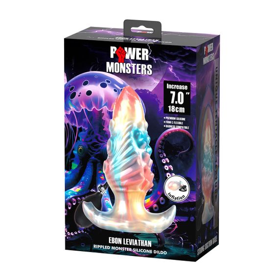 Надувная фэнтезийная анальная пробка – Power Monsters Ebon Leviathan, 18 см Sex Aura | Зображення 9