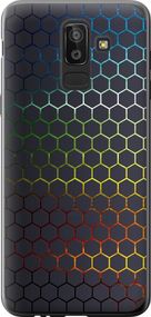 Чехол на Samsung Galaxy J8 2018 Переливающиеся соты "498u-1511-17620"