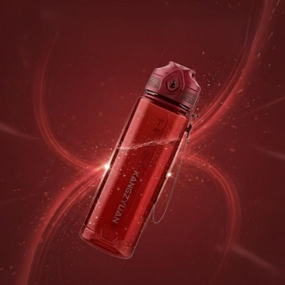 Бутылка KANGZYUAN 700 мл - Красная Tritan BPA-free, ударопрочная, спортивная с эргономичной крышкой | Зображення 8