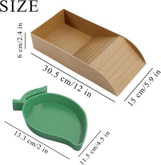 Ванночка та поїлка для черепах і рептилій набір, миска ємність для води для повзаючих домашніх тварин, ящірок для тераріуму | Зображення 2