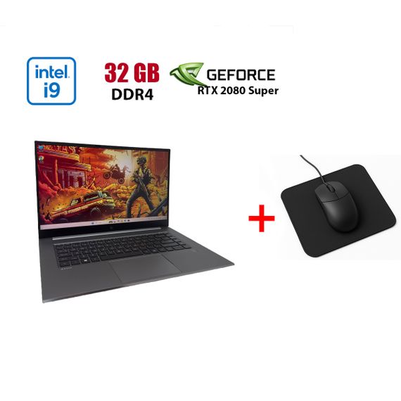 Ігровой ноутбук HP ZBook Create G7 / 15.6" (1920x1080) IPS / Intel Core i9-10885H (8 (16) ядер по 2.4 - 5.3 GHz) / 32 GB DDR4 / 1000 GB SSD / nVidia GeForce RTX 2080 Max-Q, 8 GB GDDR6, 256-bit / WebCam б/в + Подарунок  Мишка та килимок