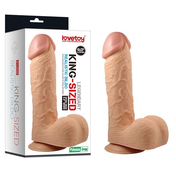 Реалістичний фалоімітатор з мошонкою 9 KING-SIZED DILDO Sex Aura | Зображення 2