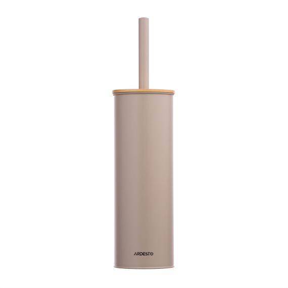 Набор ершик для унитаза с подставкой Ardesto Minimalism ARHB3503GB 9.5х27.5х38 см бежевый | Зображення 1