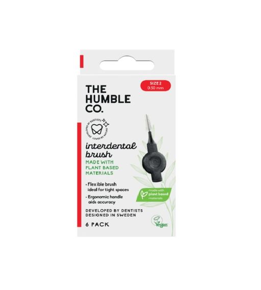 Браш інтердентальний Humble (PBID89002) з кукурудзяного крохмалю, розмір 2, червоний, 6 шт.