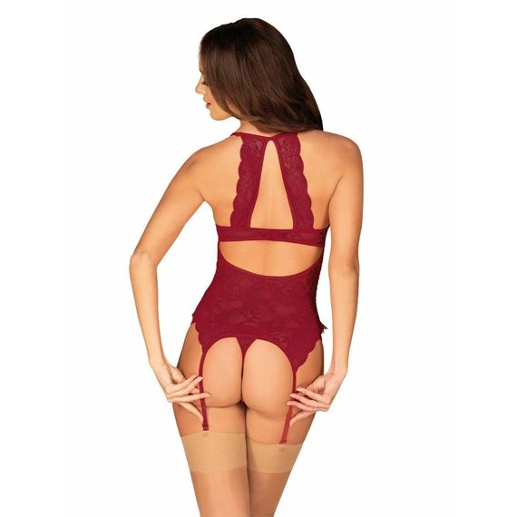 Комплект Obsessive Ivetta корсет та стрінги S/M | Зображення 1