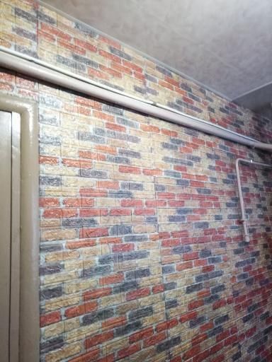 3D панель самоклеящая 700х770х5 мм Обои под декоративный кирпич Самоклейка 3Д Красно-коричневый | Зображення 2