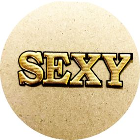 Нашивка на одяг (термо) Sexy 80*24 мм Золота