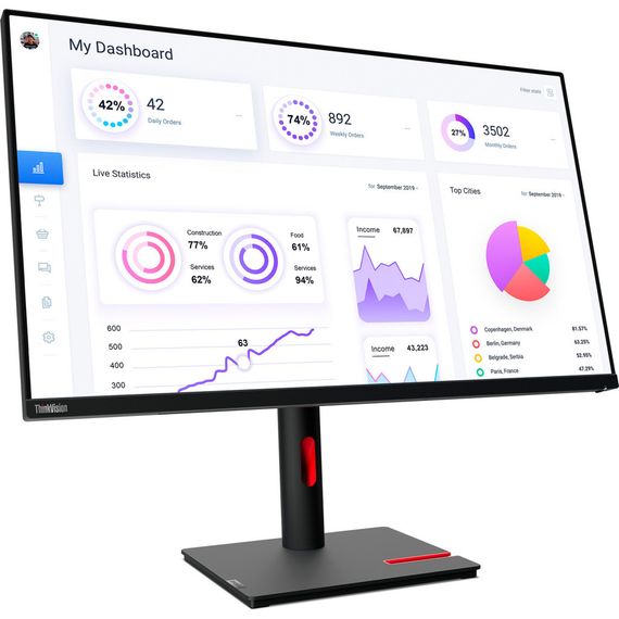 Монитор Lenovo T32p-30 (63D2GAT1UA) | Зображення 1