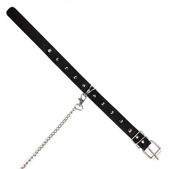 Ошейник с шипами и поводком Art of Sex Collar Spikes and Leash, Черный | Зображення 6